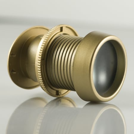 Door Scope ABS plastic body 168 Degree View Fits doors 1 1/8 - 2 thick Brignt brass finish DS-1000-FB